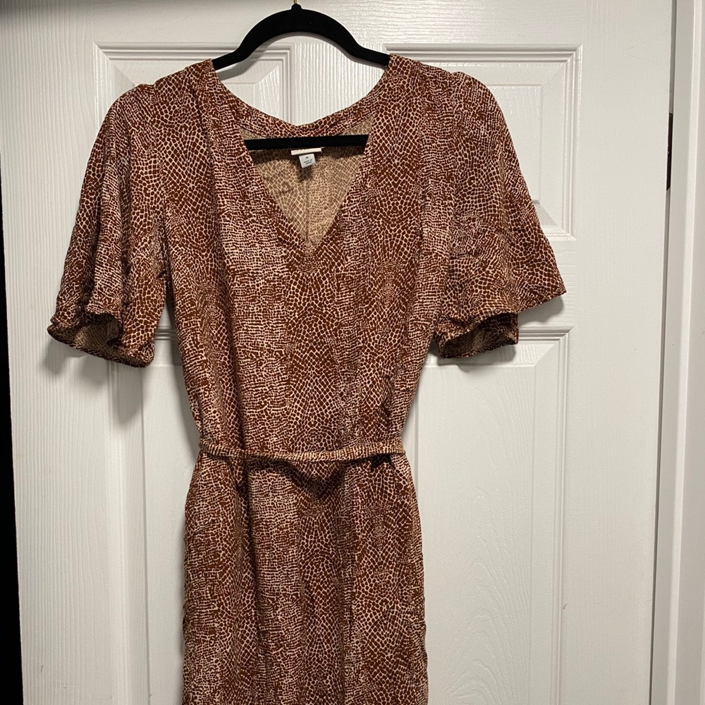 A-new-day animal print dress with tie